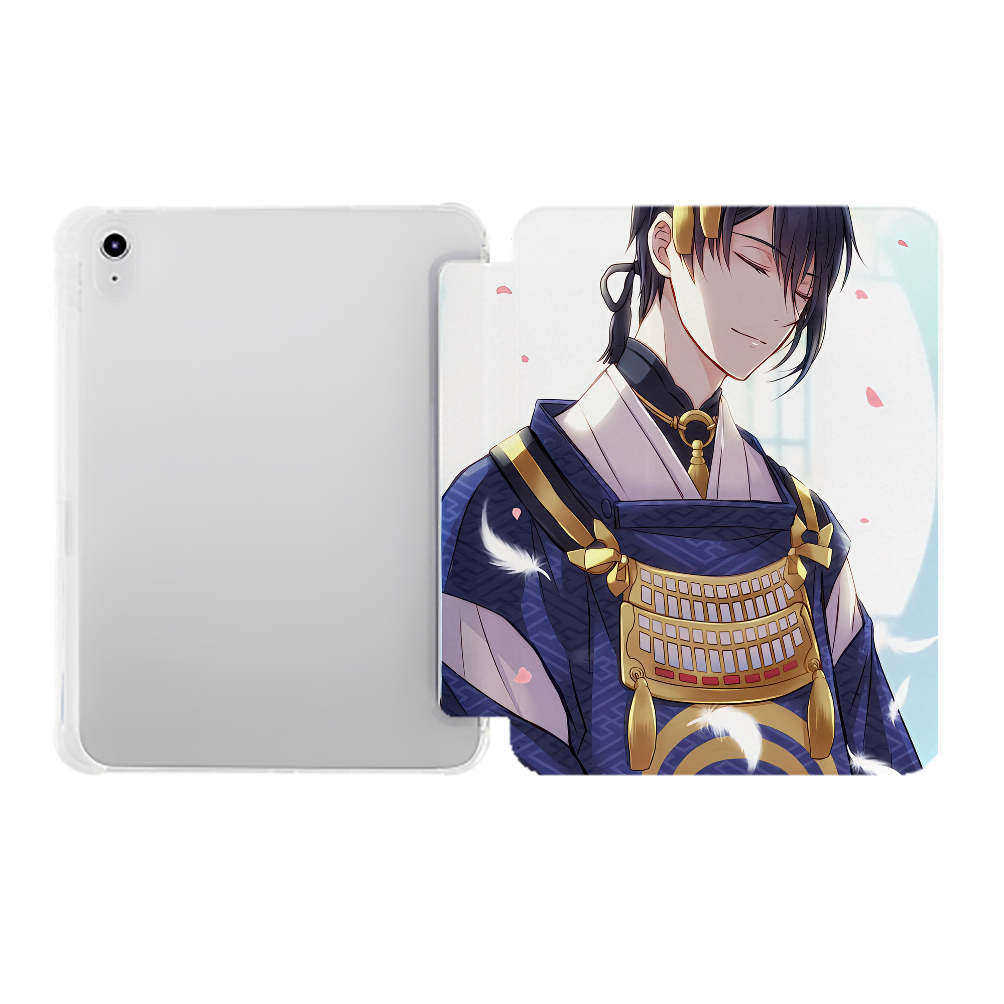 （画像用） 刀剣乱舞 Touken Ranbu IPad ケース ペン収納付き 三つ折りスタンド PUレザー×シリコン 対応機種9.5/10.5/10.9インチ